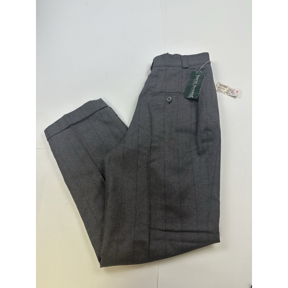 NWT Harve Benard 100% Wool Dress Pants Womens Size 12 Cuffed Career Vintage